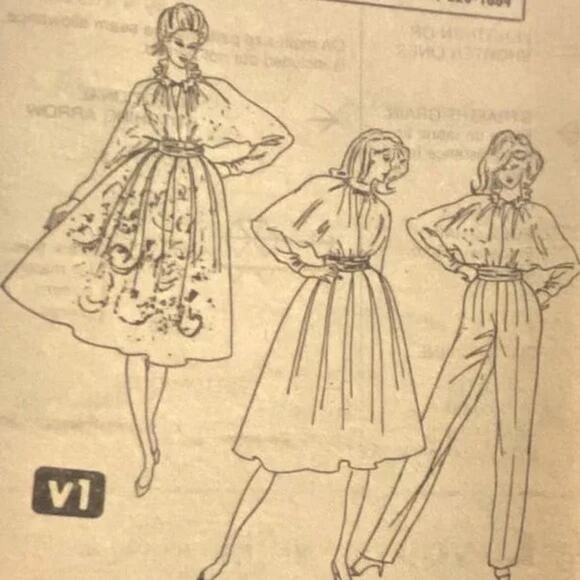 Simplicity 5753 Pattern Skirt Top Pant Miss 14 80s Old Money Mob Wife Doleman - Picture 4 of 7